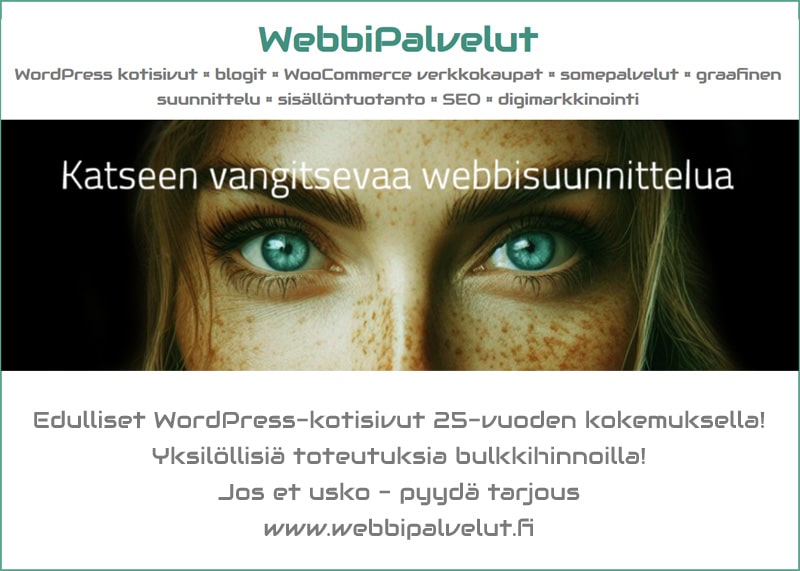 www.webbipalvelut.fi - Edulliset WordPress kotisivut